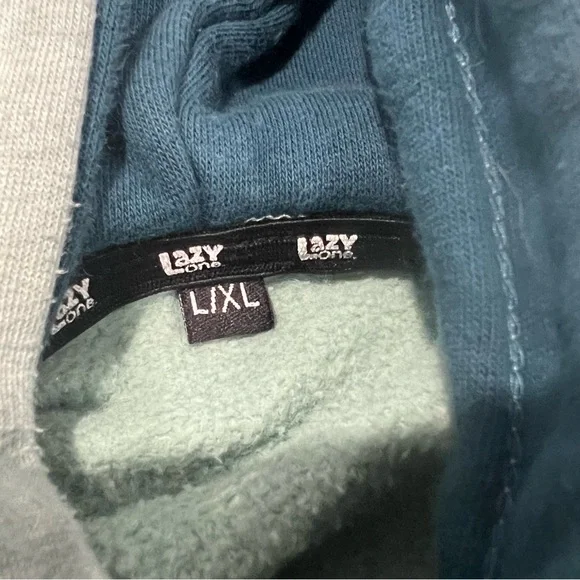 Lazy One Oversized Sleep Mountain Moose Sleep Hoodie Long Length Lounge Large XL - Picture 8 of 11